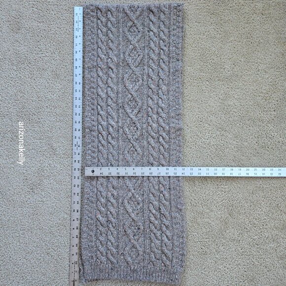 NWOT Barbour Thick Cable Knit Tweedy Donegal-style Wool Blend Scarf - Picture 8 of 15